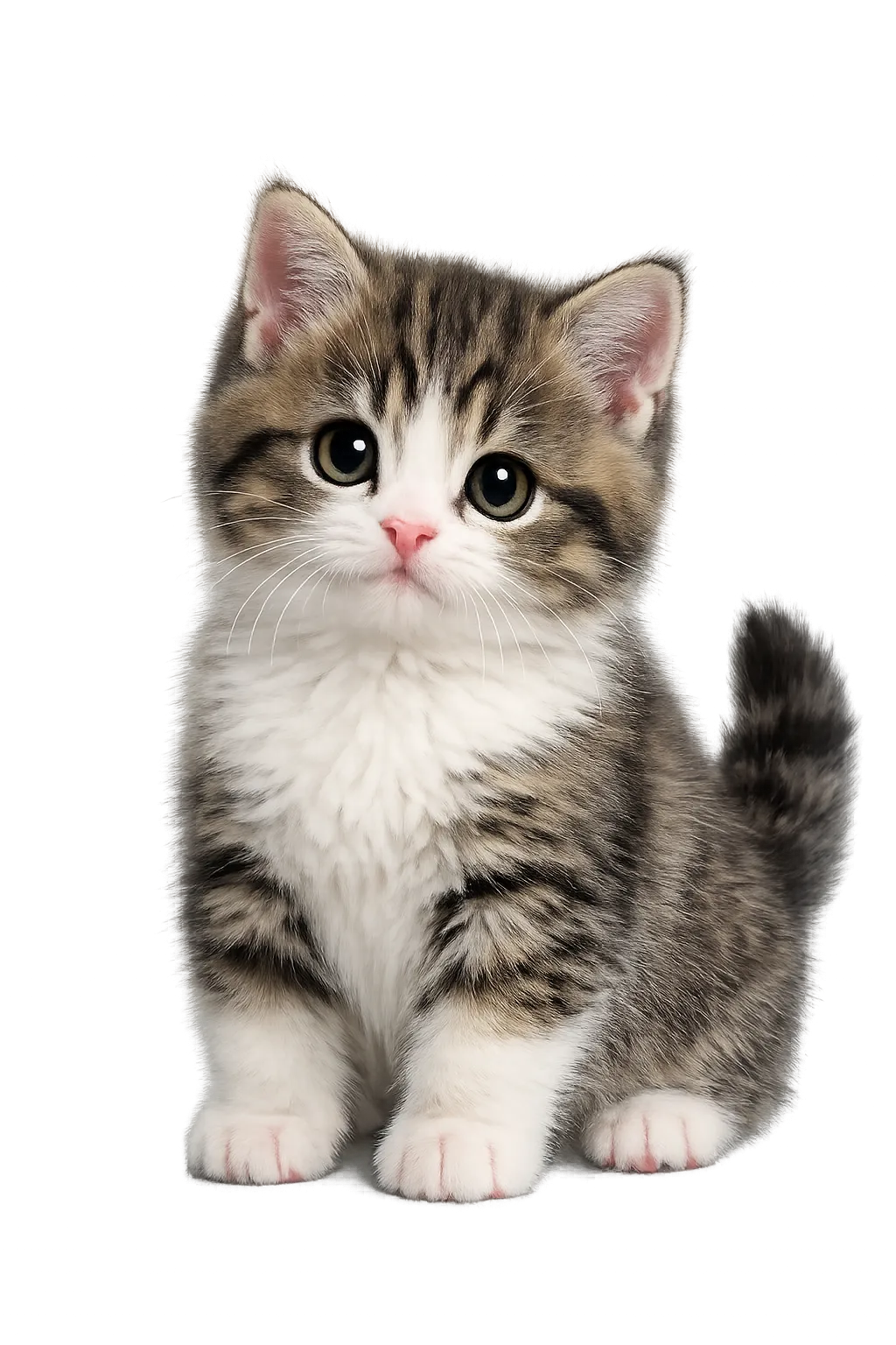 Cute tabby kitten sitting — compare vet prices for cats