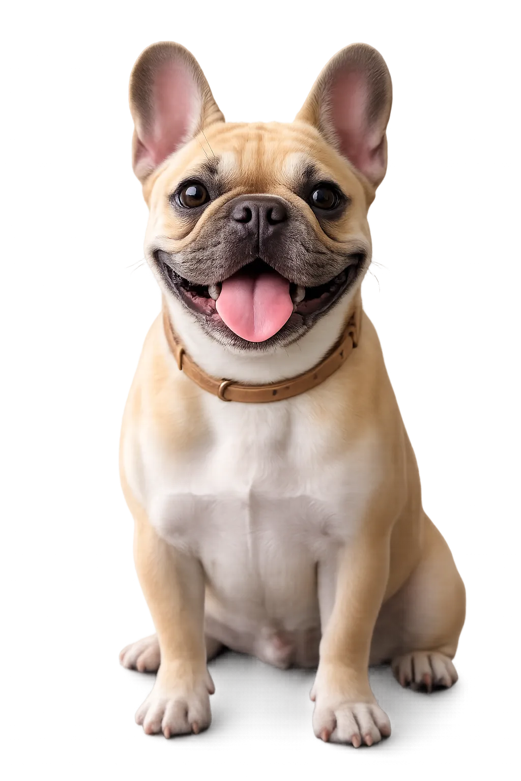 Happy French Bulldog smiling — find the best vet prices for your dog with Pawlee
